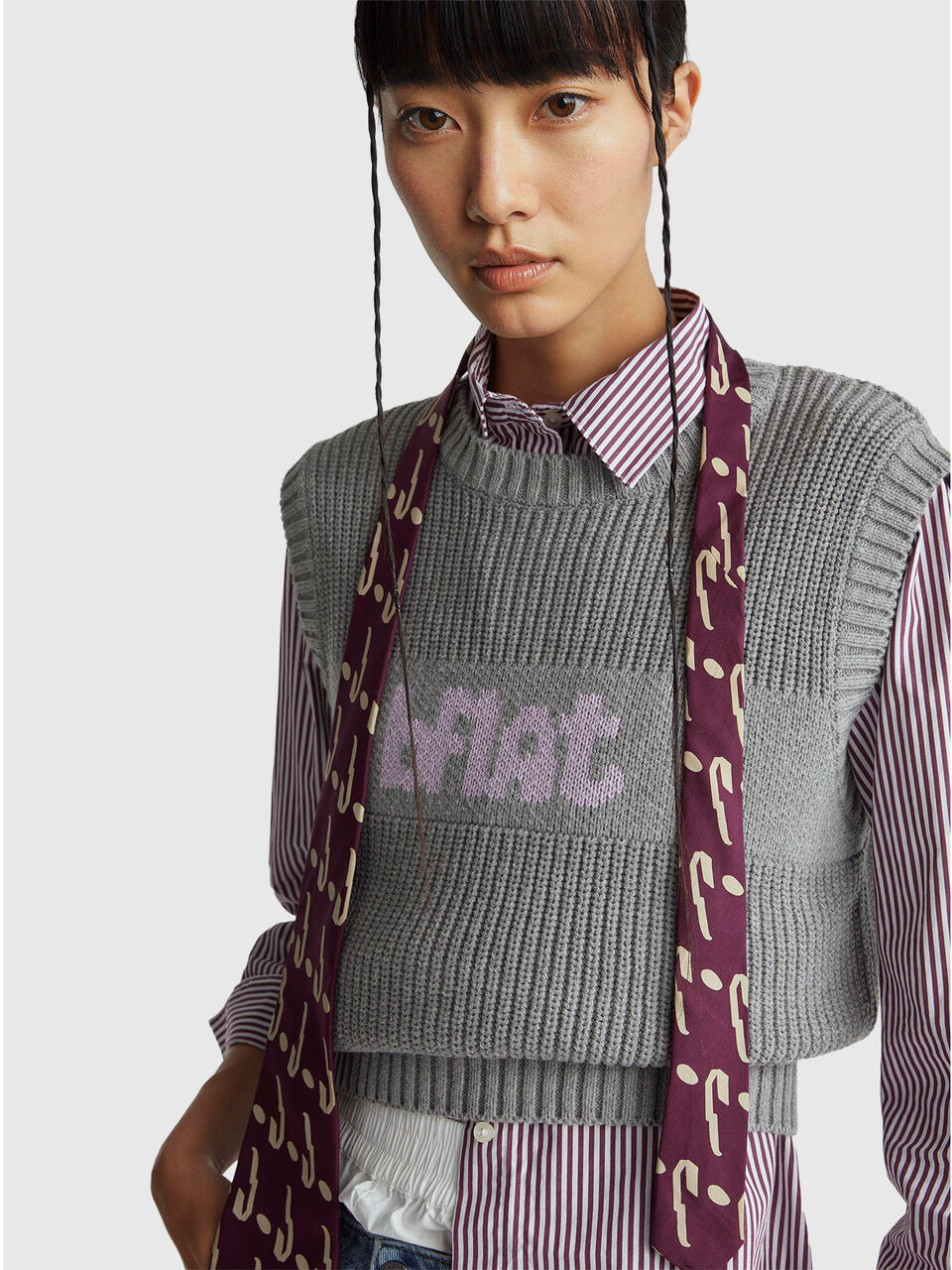 SLEEVELESS SWEATER Women image number null