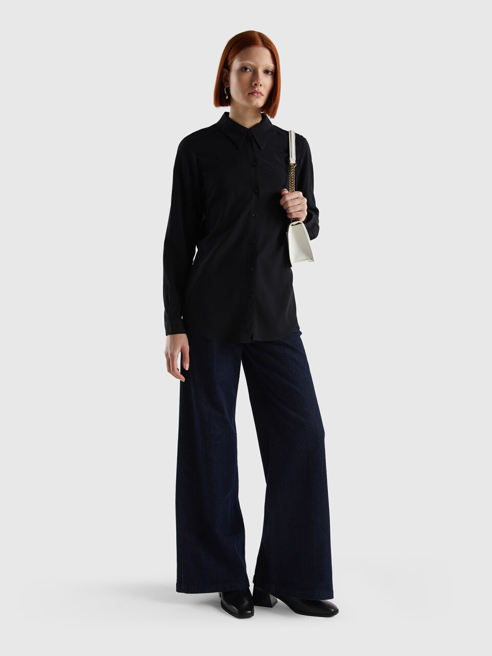 Regular fit shirt in sustainable viscose