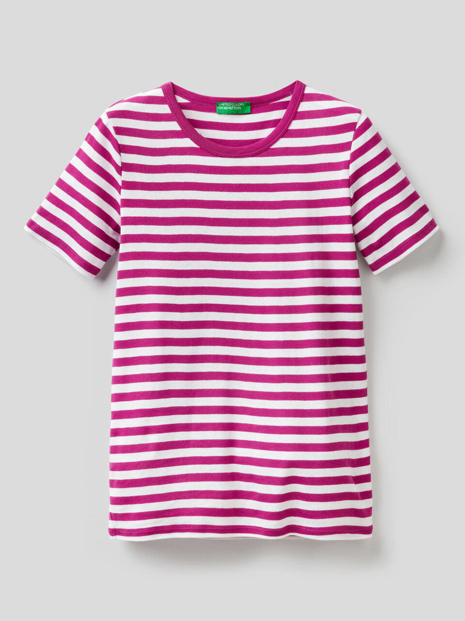 Crew neck striped t-shirt image number null