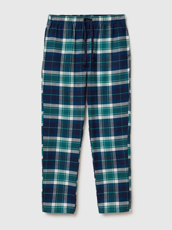 Flannel tartan trousers Men