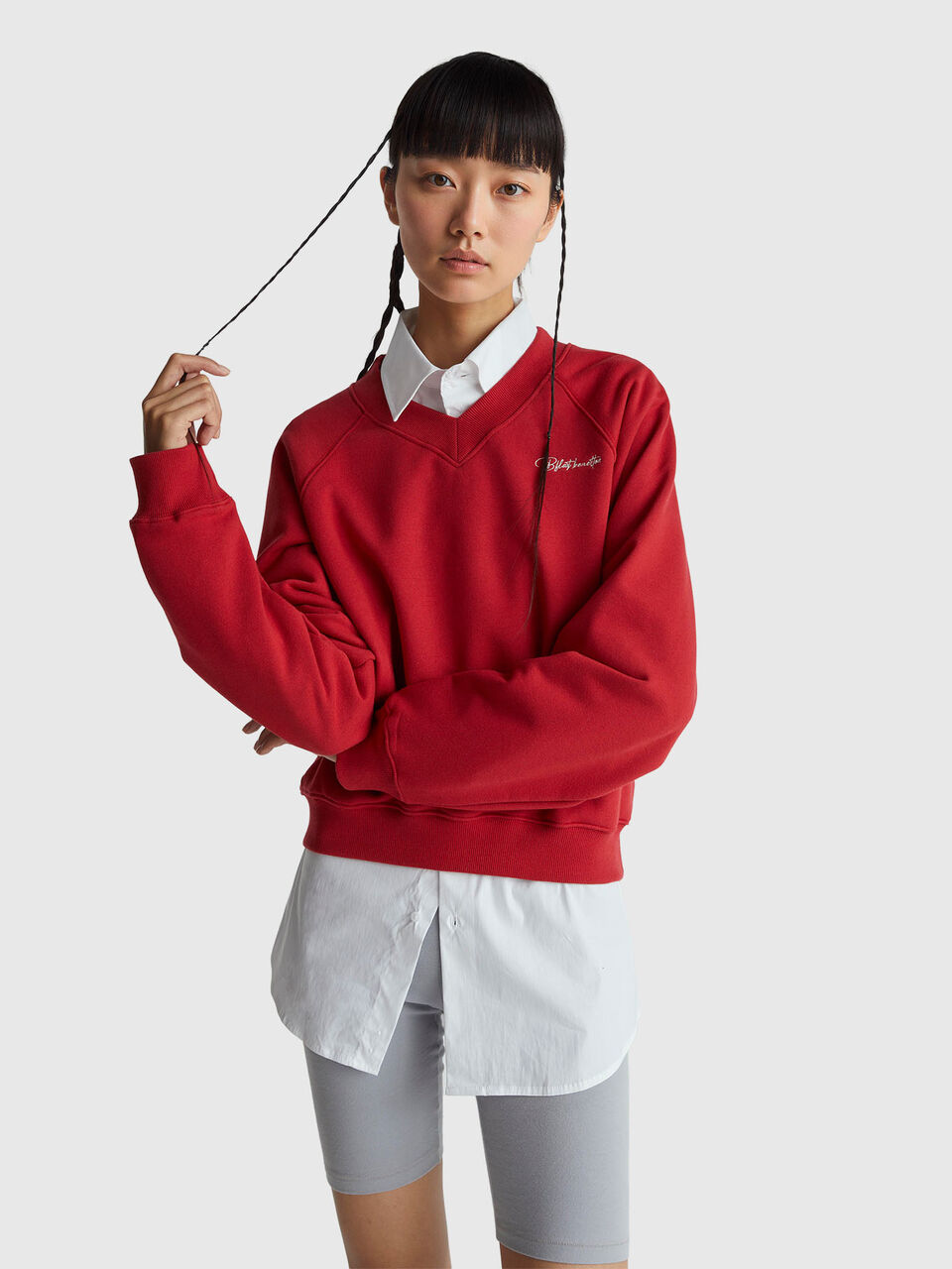 V NECK SWEATER L/S Women image number null