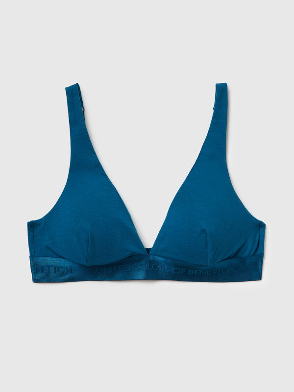 Triangle bra in stretch cotton Women