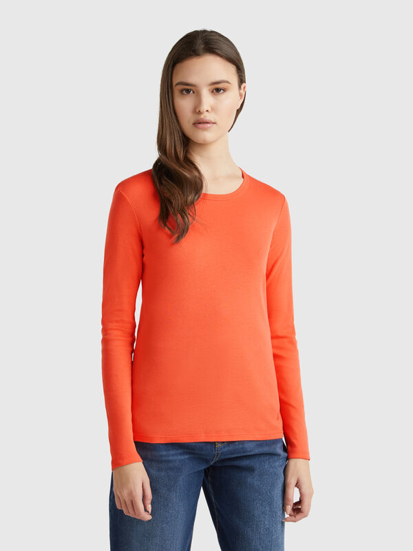 Long sleeve pure cotton t-shirt Women