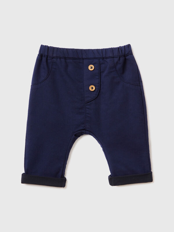 Trousers in stretch cotton blend New Born (0-18 months)
