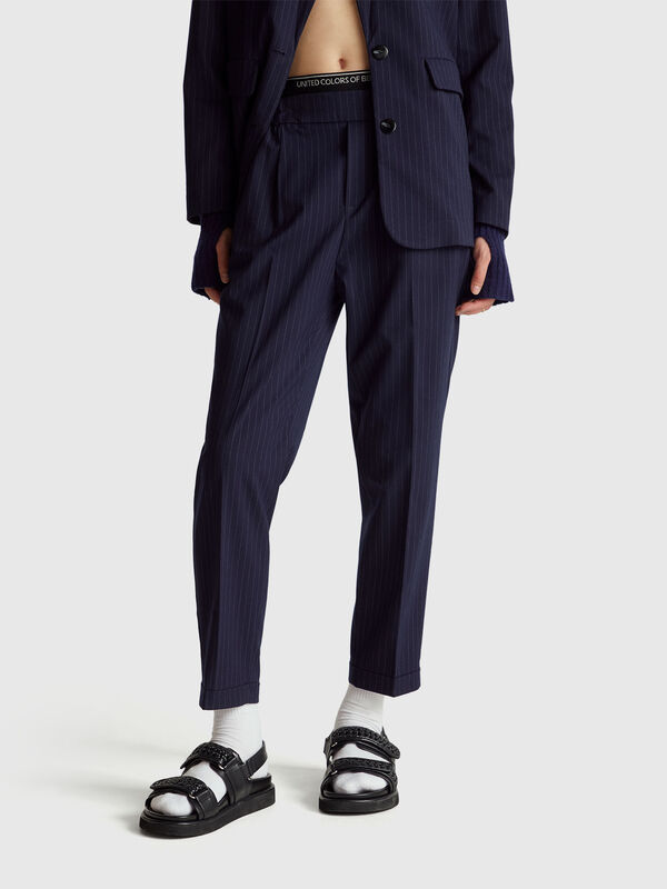 Pinstripe flannel trousers Pinstripe flannel trousers Women