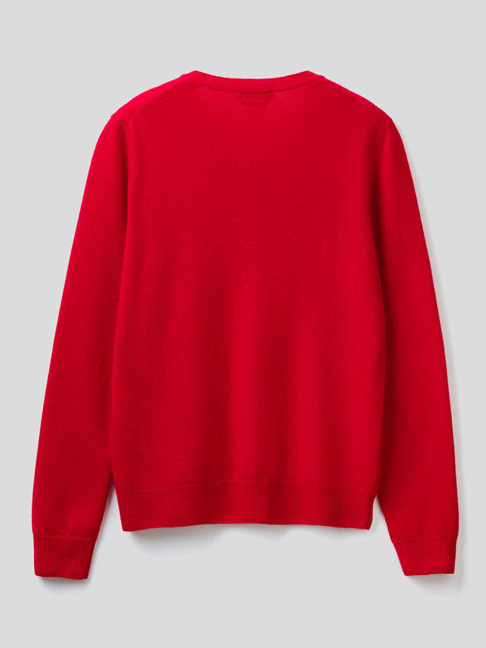Crew neck cardigan in pure virgin wool image number null