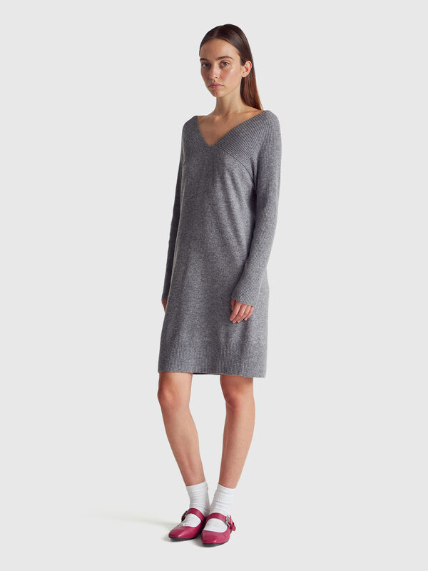 Midi dress in wool blend Women