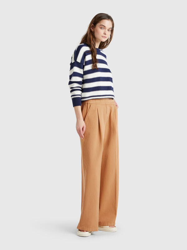 High-waisted palazzo trousers Women