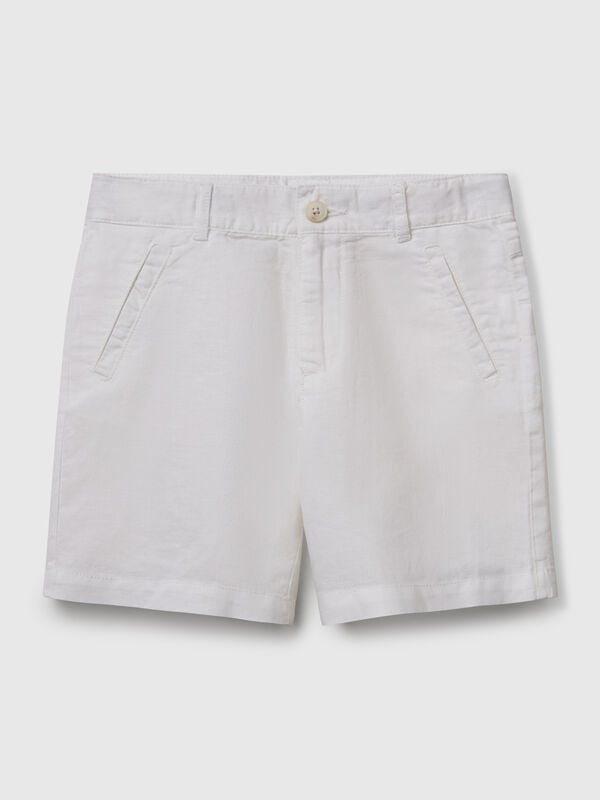 Shorts in linen blend Junior Boy