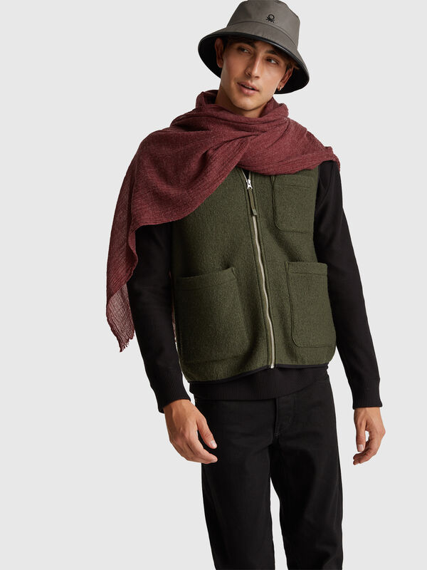 Lightweight wool blend scarf Men