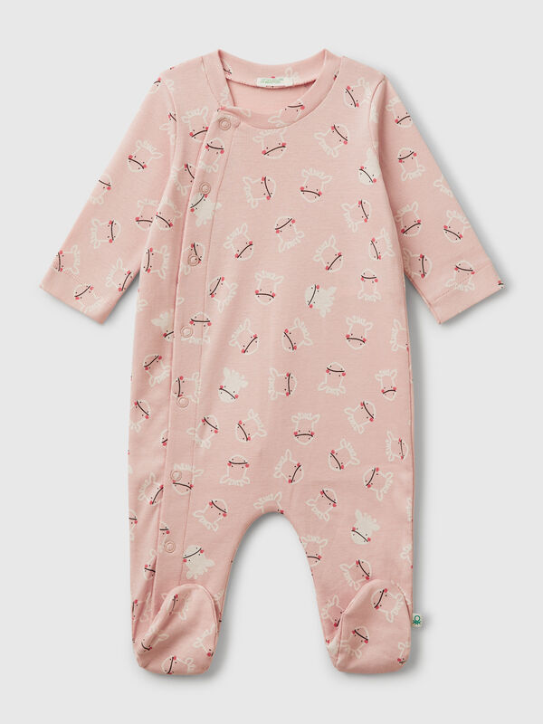 Long onesie with floral print New Born (0-18 months)