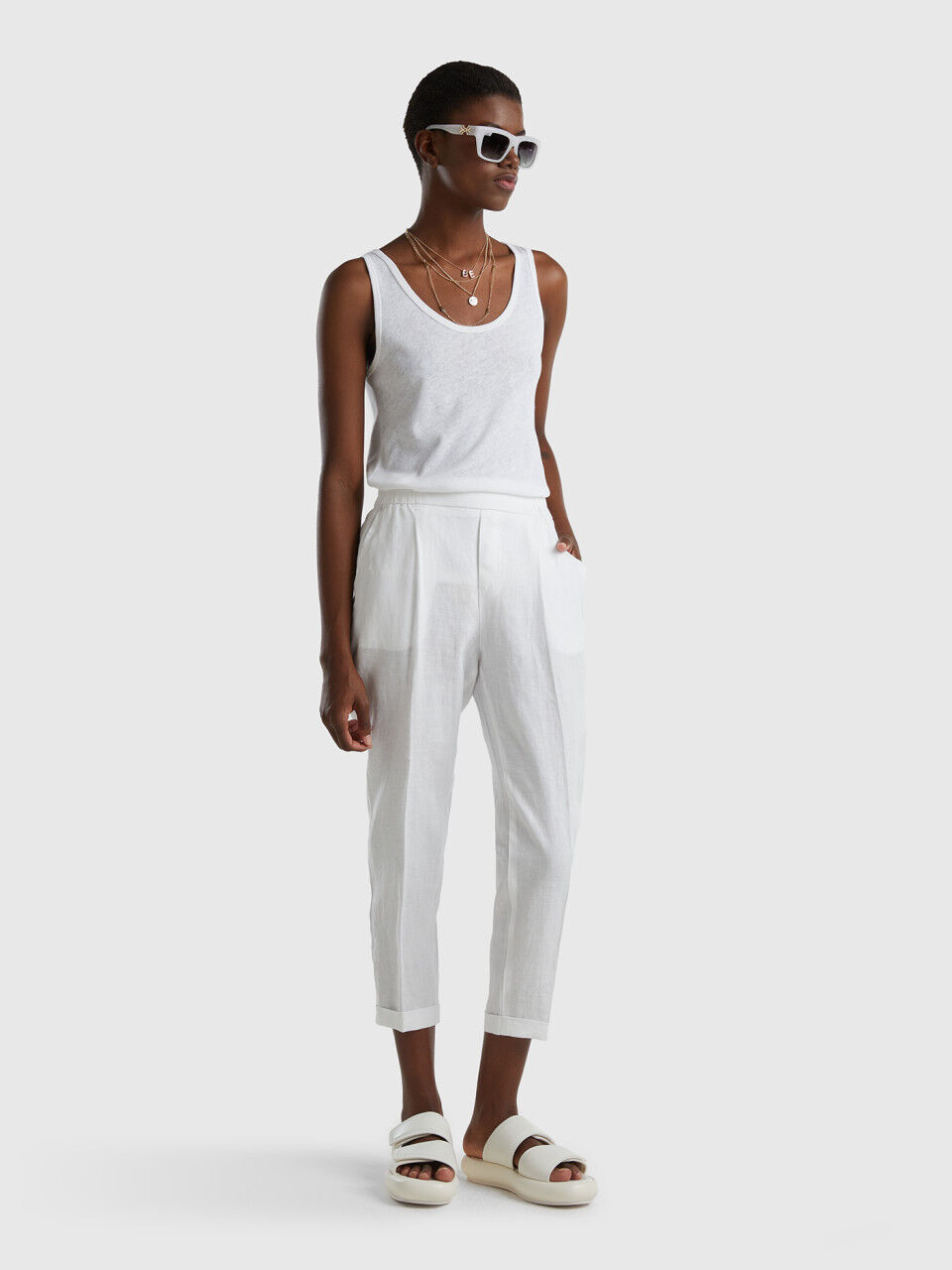 Top in linen blend