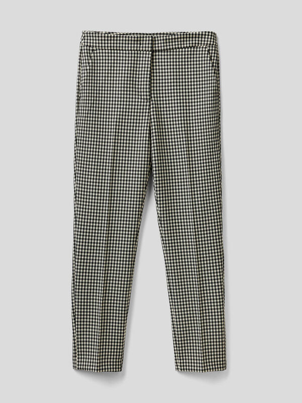 Trousers with check pattern Trousers with check pattern Women