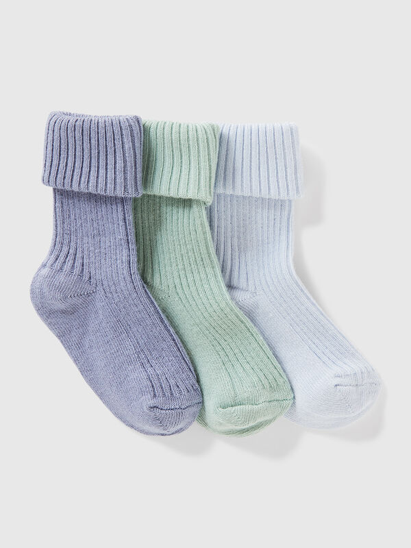 Three pairs of ribbed socks New Born (0-18 months)
