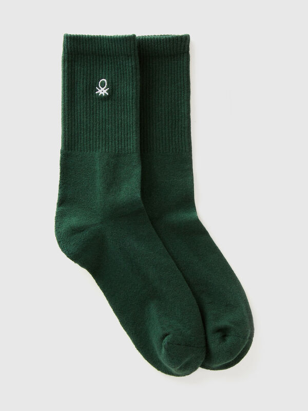 Sporty socks in organic cotton blend