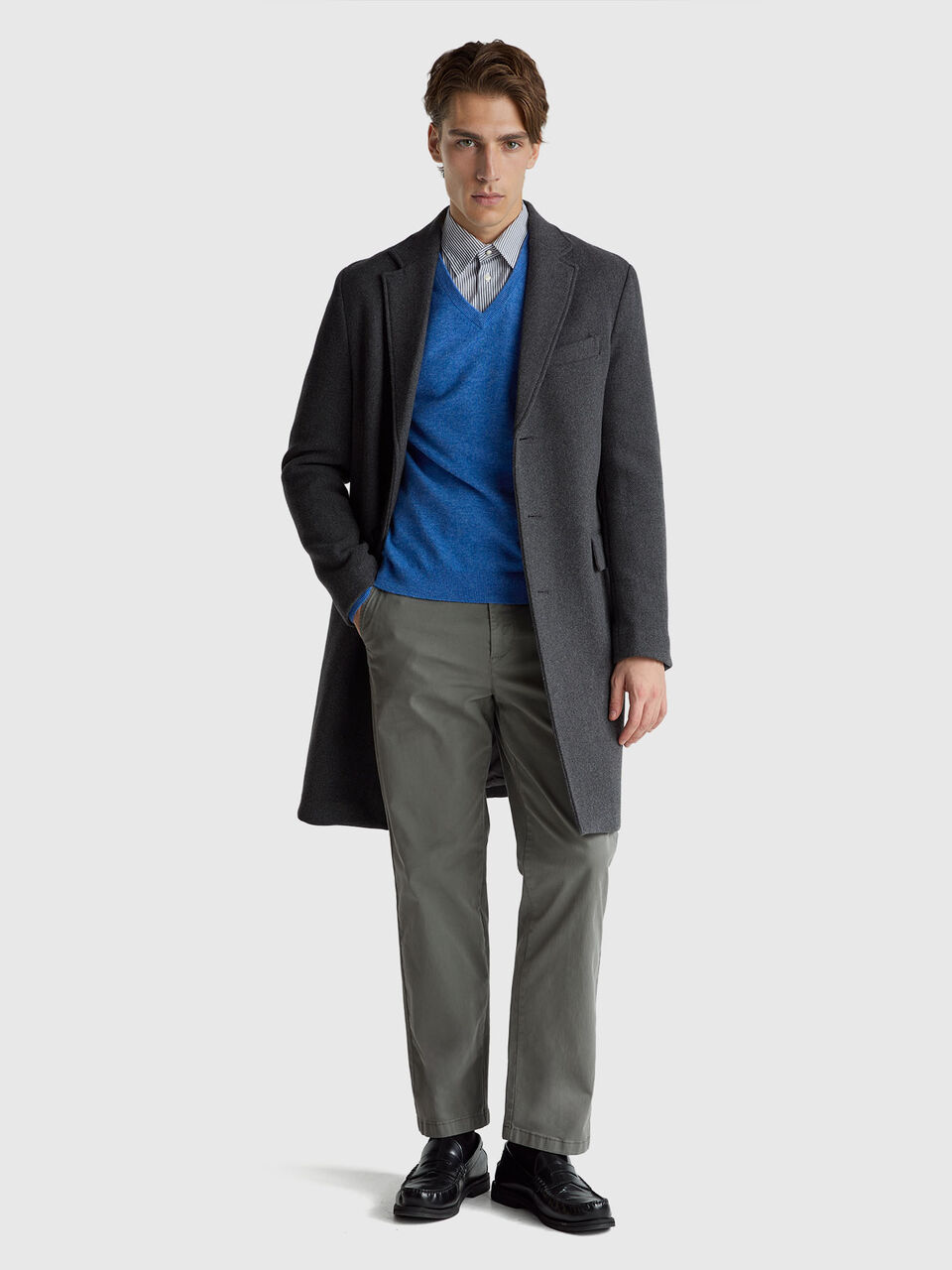 V NECK SWEATER L/S Men image number null