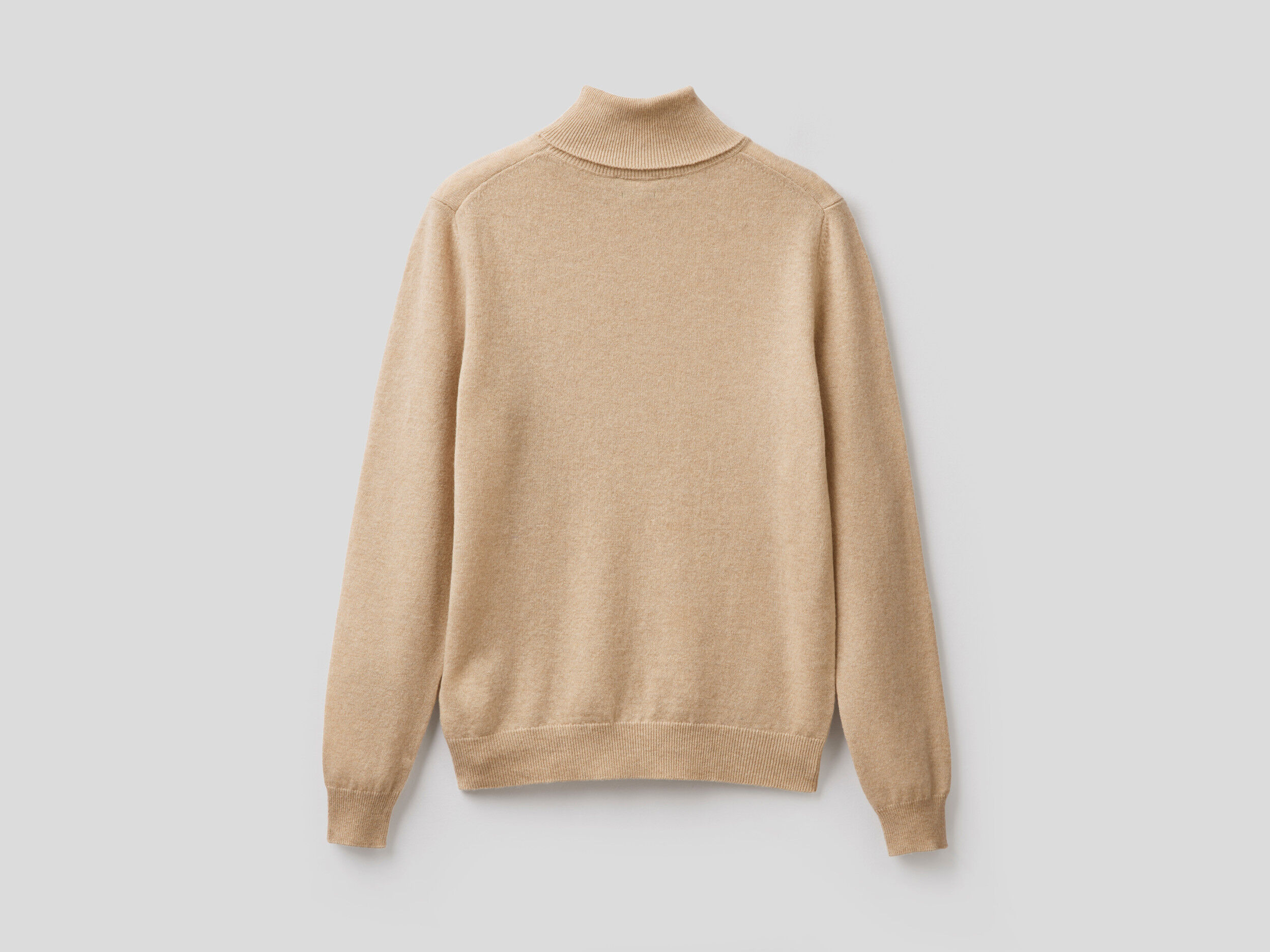 mock neck beige sweater