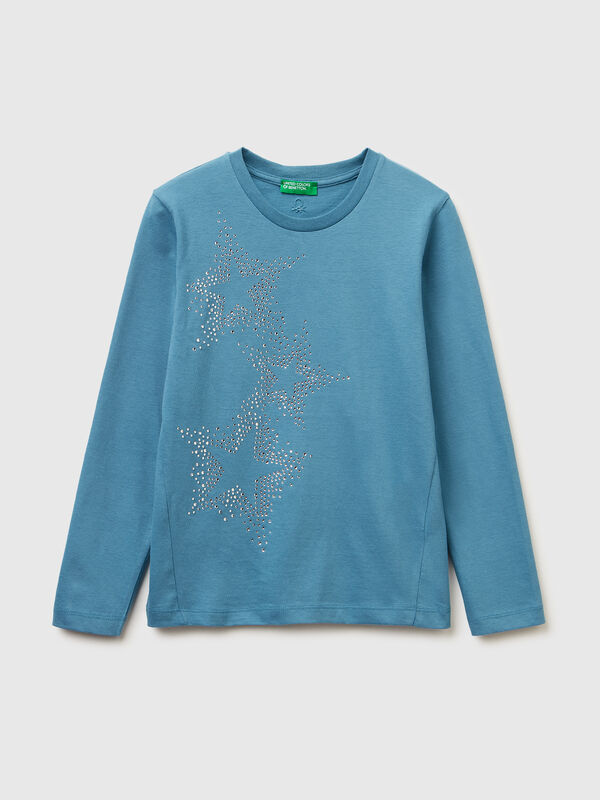 T-shirt with rhinestone applique Junior Girl