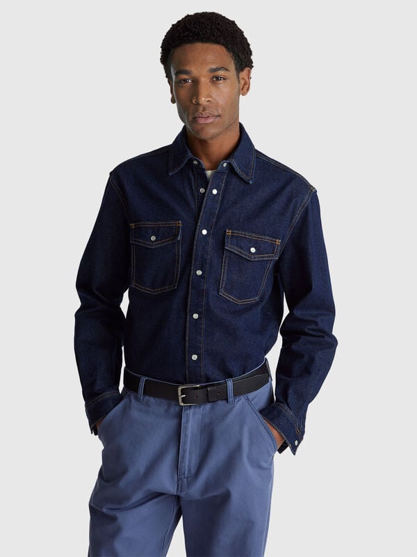 Denim overshirt Men
