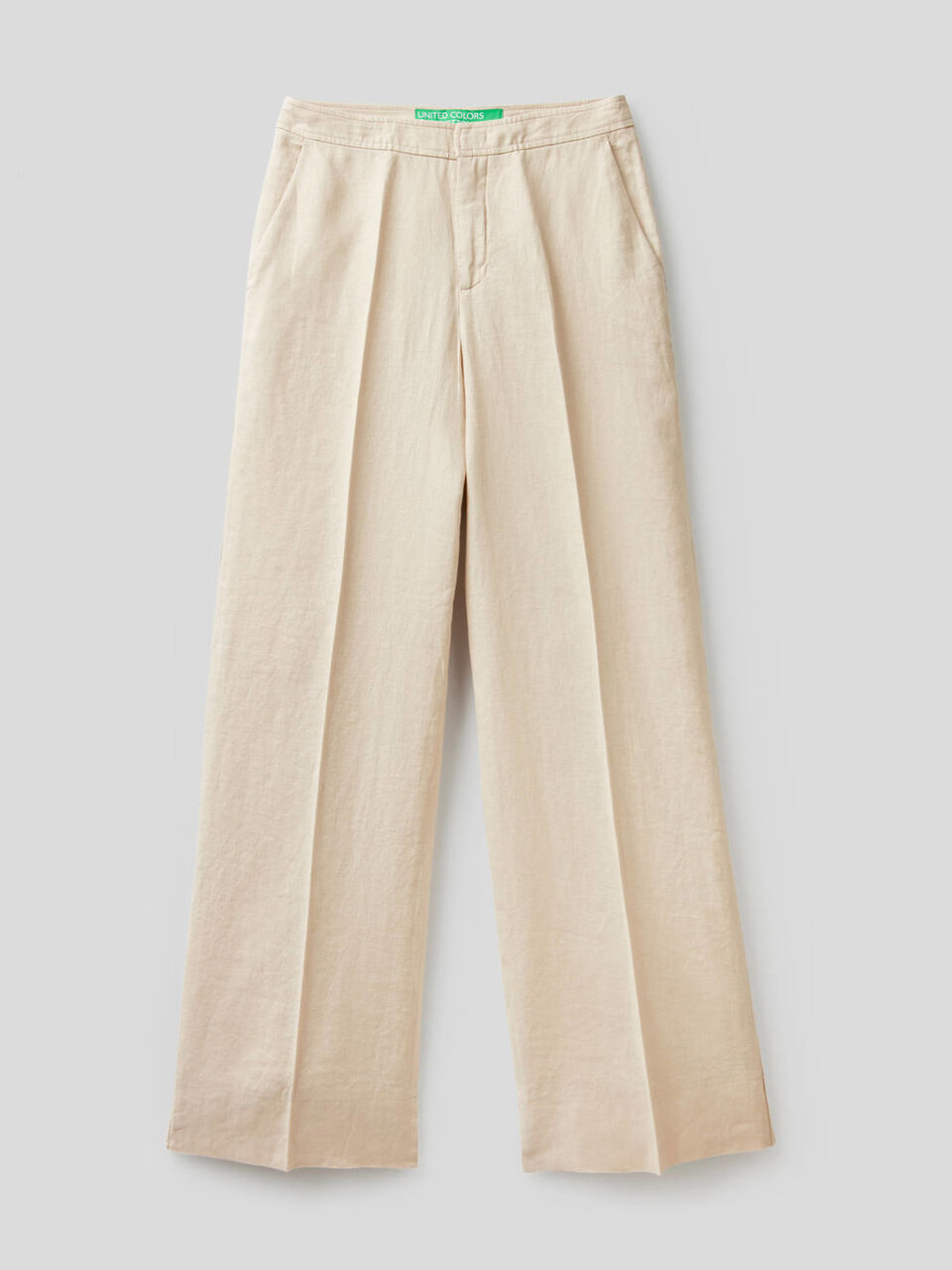 Palazzo trousers in 100% linen image number 1