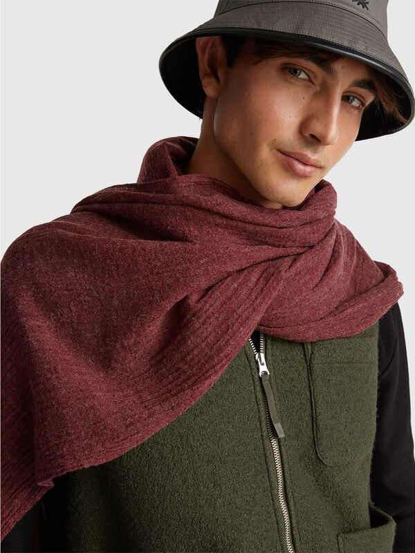 Lightweight wool blend scarf Men