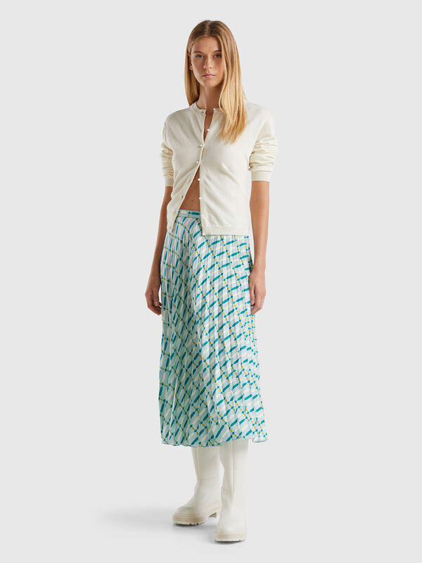 Cream cardigan in pure Merino wool Women