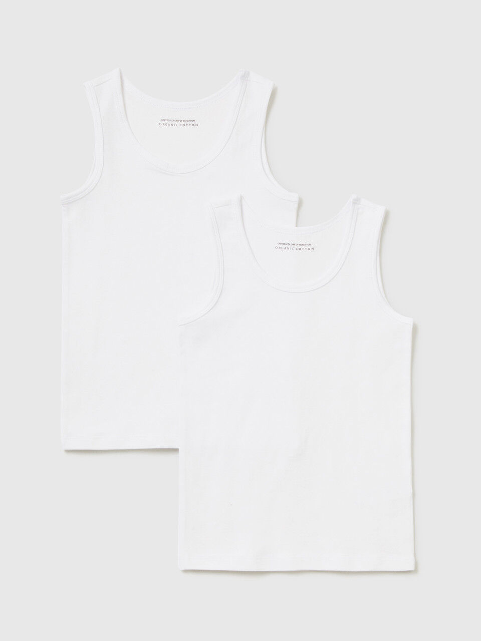 Two tank tops in stretch organic cotton