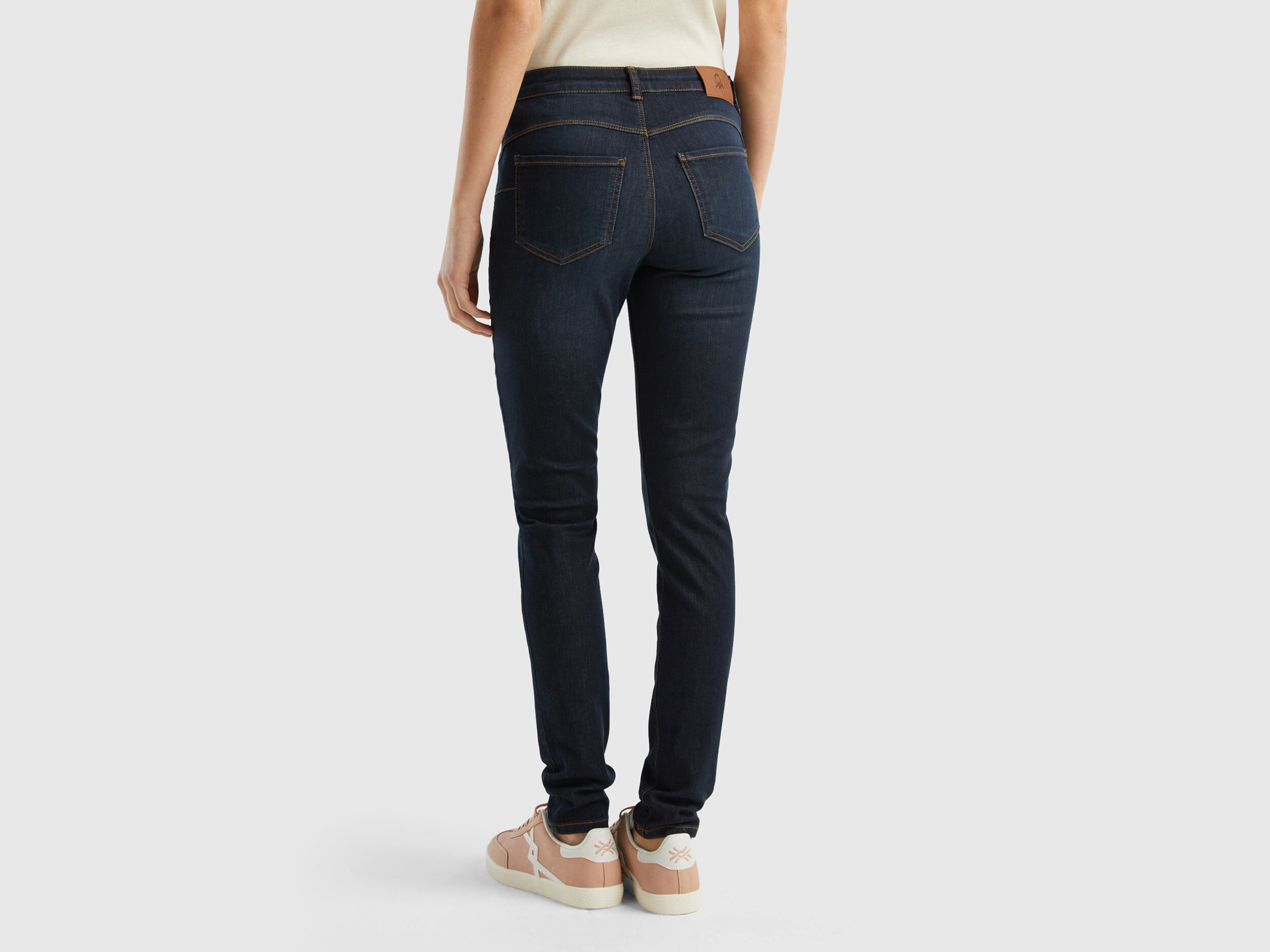 Skinny fit push up jeans Dark Blue Benetton