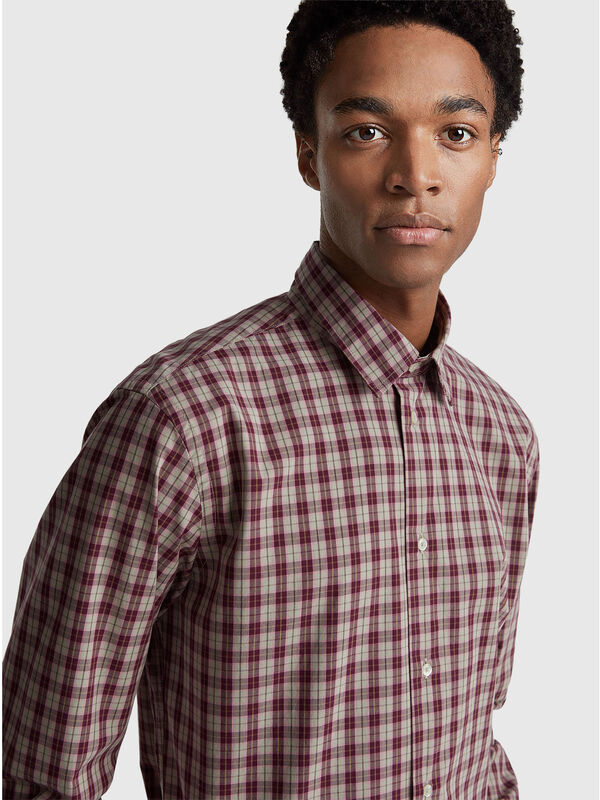 100% cotton check shirt Men