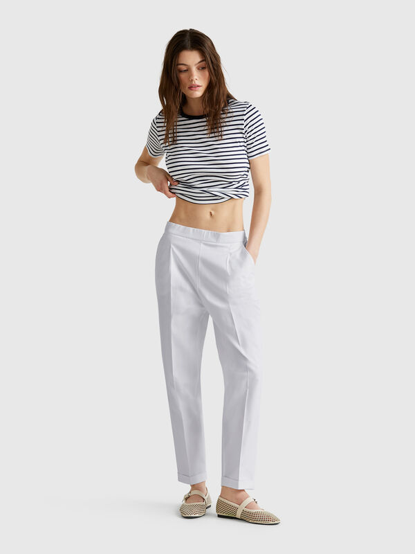 Stretch cotton trousers Women