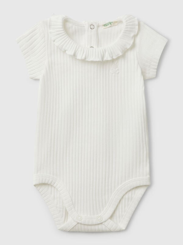 Bodysuit with collar in stretch cotton New Born (0-18 months)