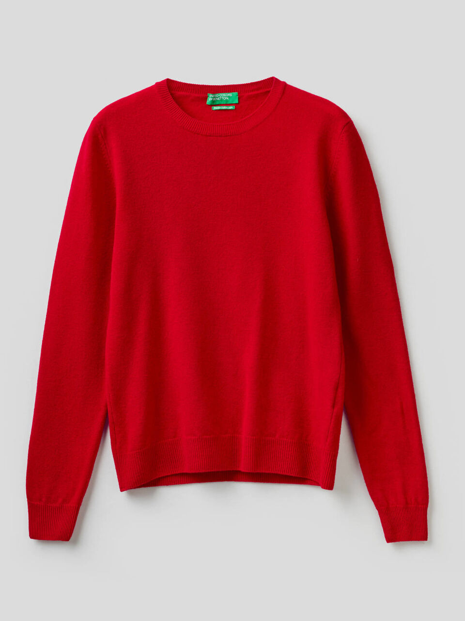 Crew neck sweater in pure virgin wool image number null