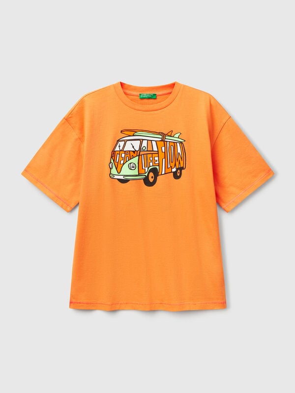 T-shirt with print on front and back Junior Boy