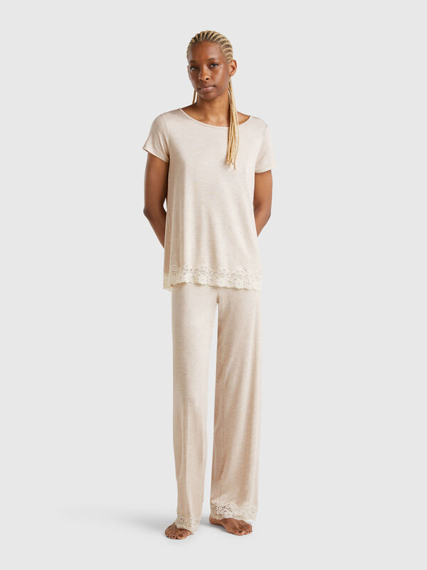 Flowy trousers with lace Women