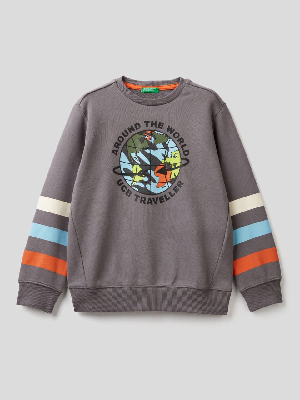 100% cotton sweatshirt with print image number 1