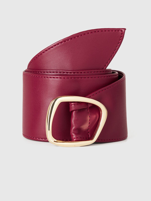 High waist belt in imitation leather Women