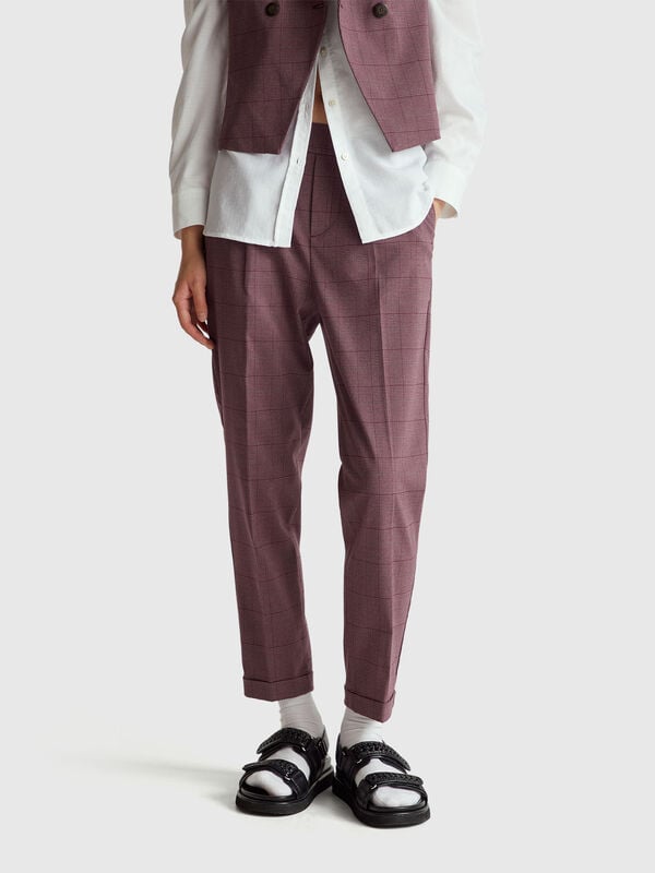 Houndstooth flannel trousers Houndstooth flannel trousers Women