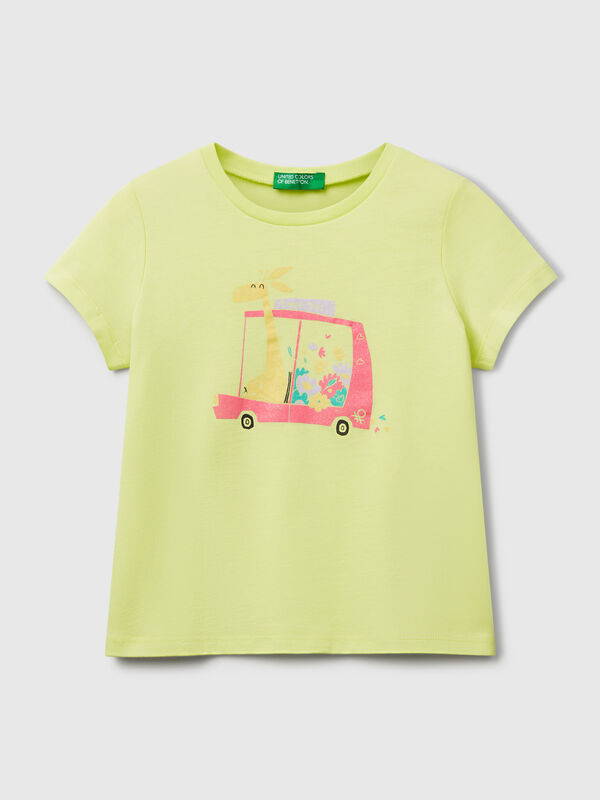 Regular fit t-shirt with glitter Junior Girl