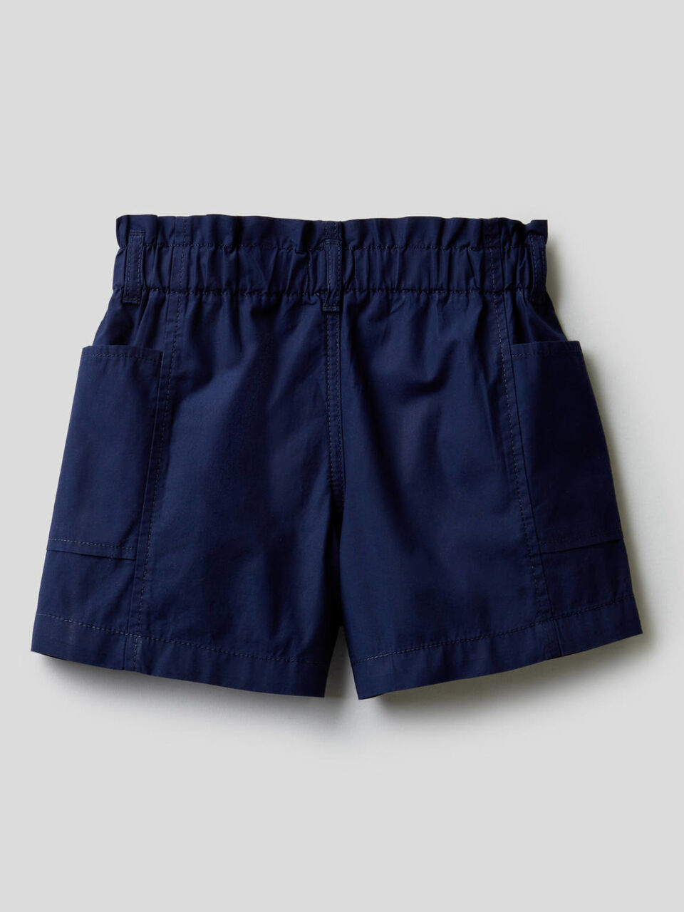 Paper bag shorts in 100% cotton image number null
