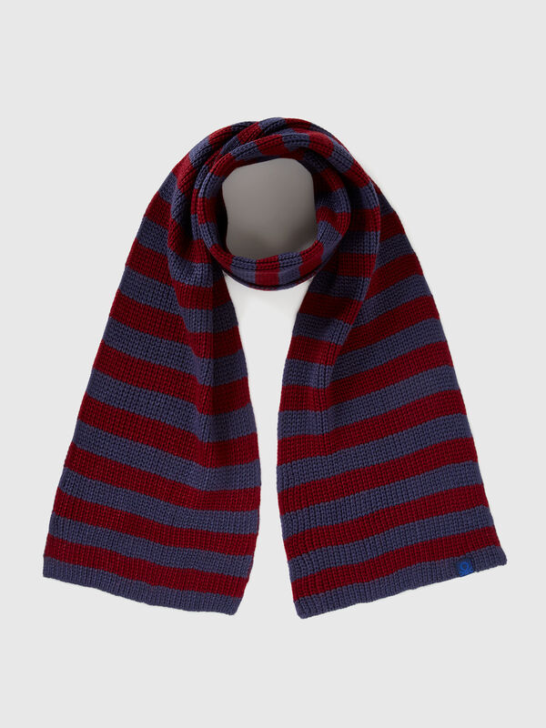 Striped knit scarf Junior Boy
