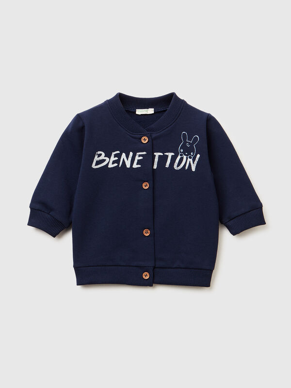 Warm sweatshirt with logo print New Born (0-18 months)