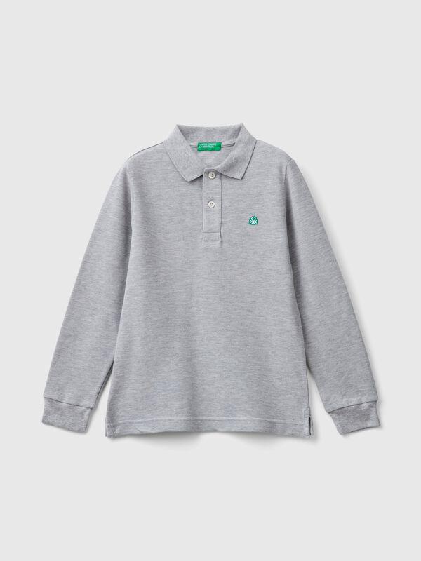 100% organic cotton long sleeve polo Junior Boy