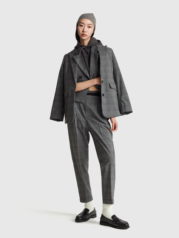 Houndstooth flannel trousers Houndstooth flannel trousers Women