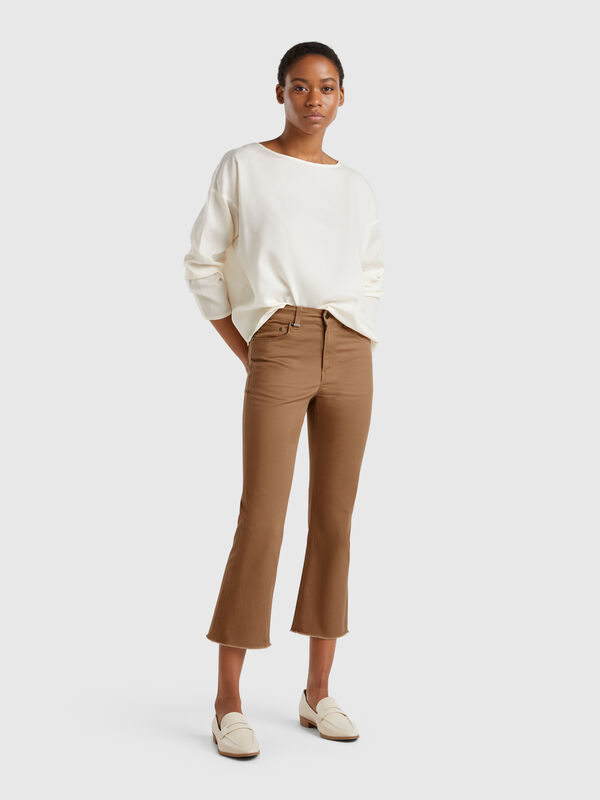 Five pocket cropped trousers Women