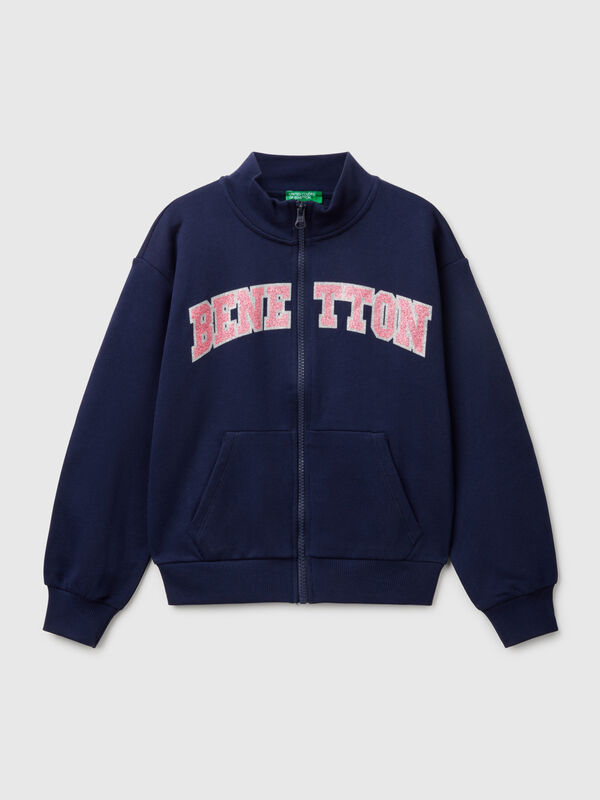 High neck sweatshirt with zipper Junior Girl