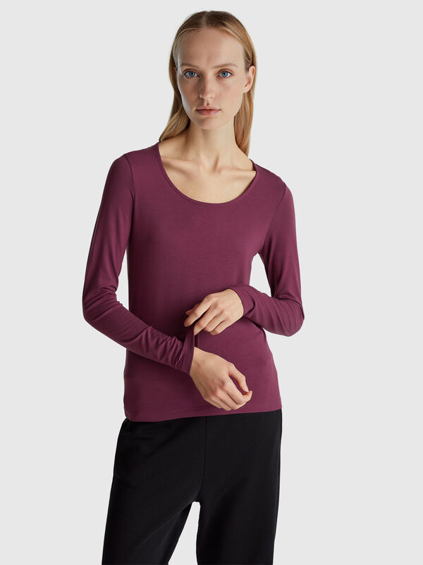 Slim fit stretch viscose t-shirt Women