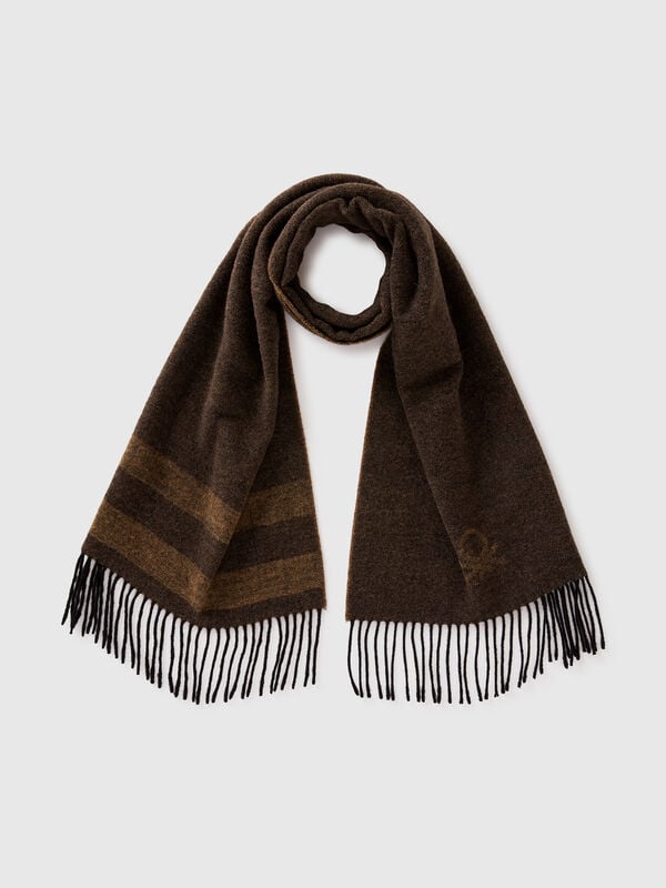 Wool and viscose blend scarf Men
