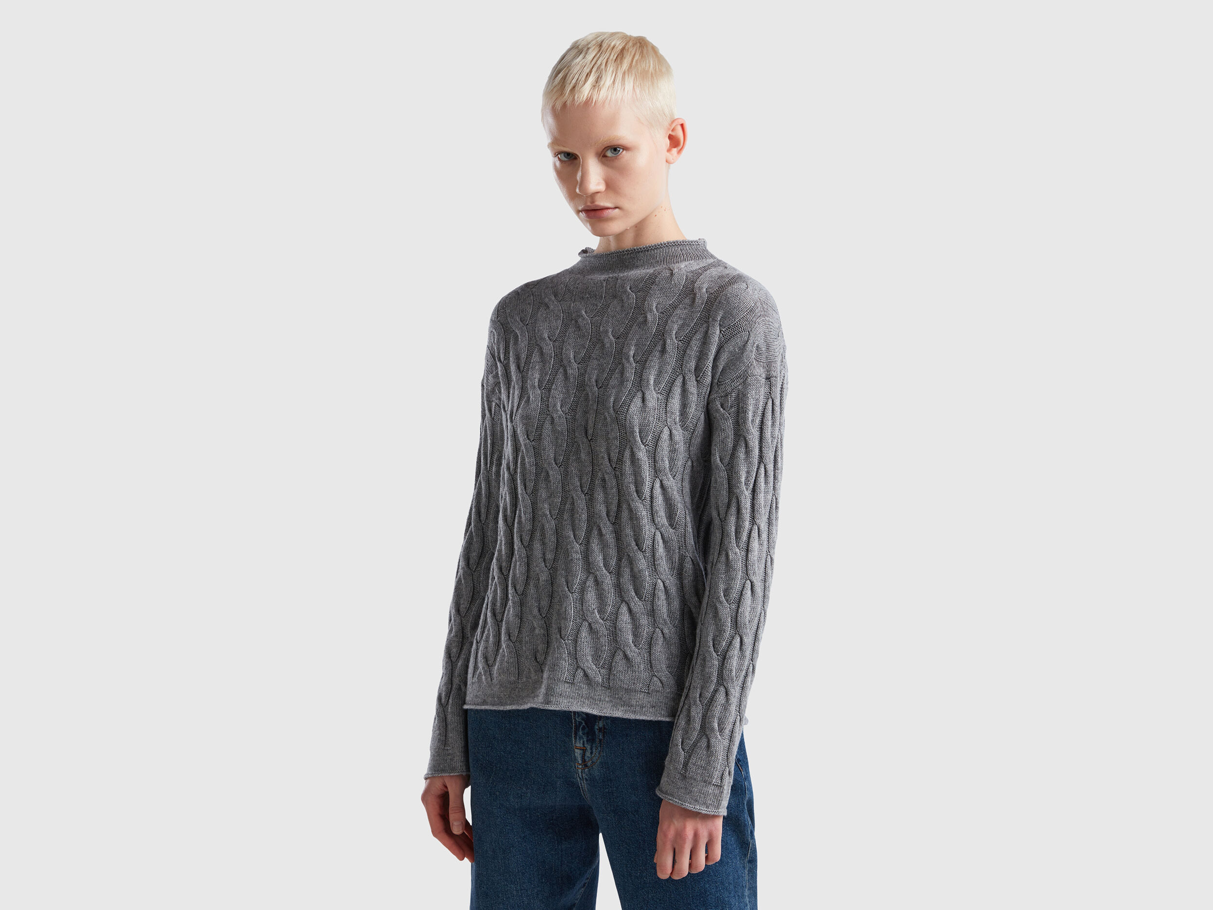 Grey cable best sale knit