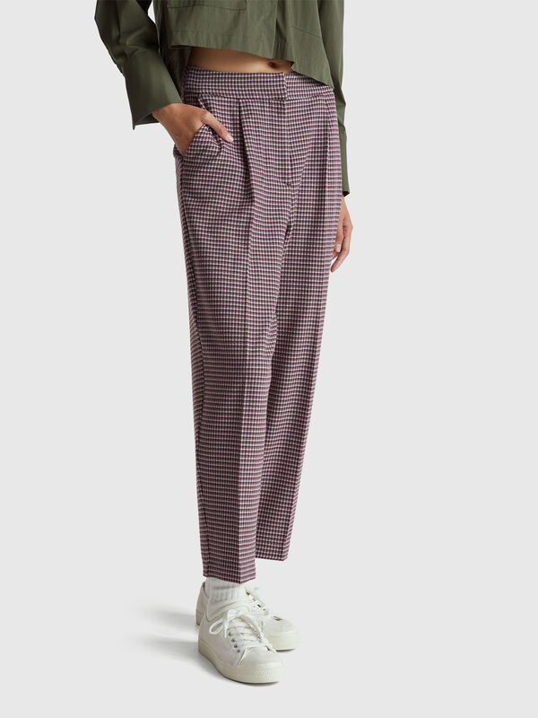 Houndstooth flannel trousers Houndstooth flannel trousers Women