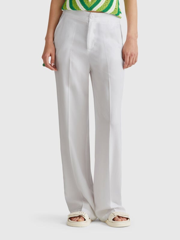 Trousers in pure lyocell Women